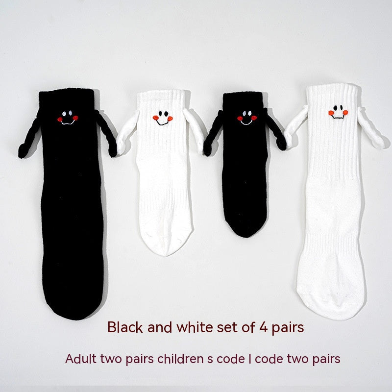 Calcetines magnéticos para sujetar las manos para niños y niñas Calcetines de tubo