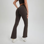 High Waist Pleated Hip Lifting Nude Feel Yoga Pants