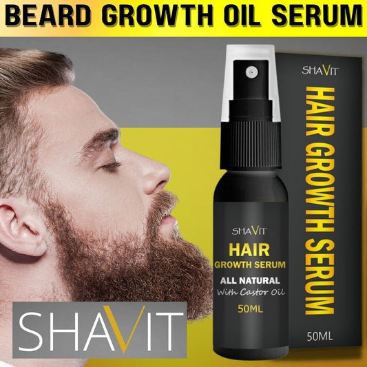 Suero de aceite para el crecimiento de la barba para hombres, tratamiento para el vello Facial del bigote de rápido crecimiento