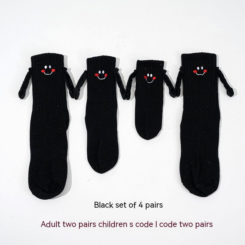 Calcetines magnéticos para sujetar las manos para niños y niñas Calcetines de tubo