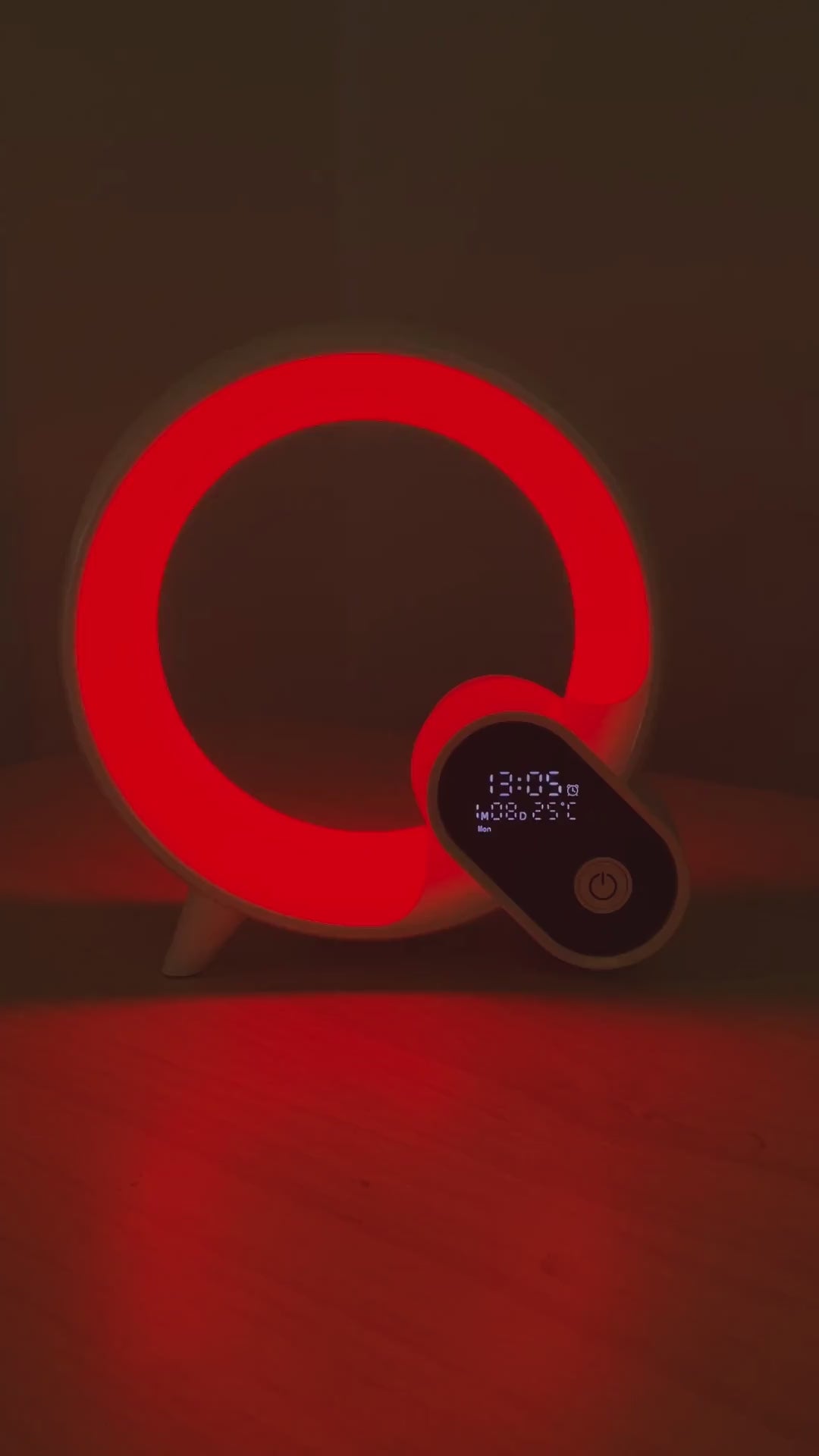 Luz Q creativa analógica amanecer reloj despertador con pantalla Digital Audio Bluetooth despertador inteligente Q luz de ambiente colorida
