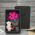 Box Creative Handmade: 7 Rose Bouquet and Little Bear 🌹🐻❤️
