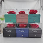 Valentine's Day Gift Flower Soap Rose Jewelry Box Set Girl Women Earrings Necklace Lipstick Makeup Storage