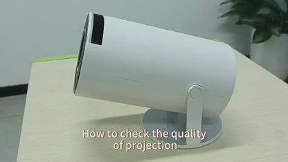 Portable Projector Small Straight Projector For Home Use 180 Degrees Projection Angle Automatic Focus Home Video Projector