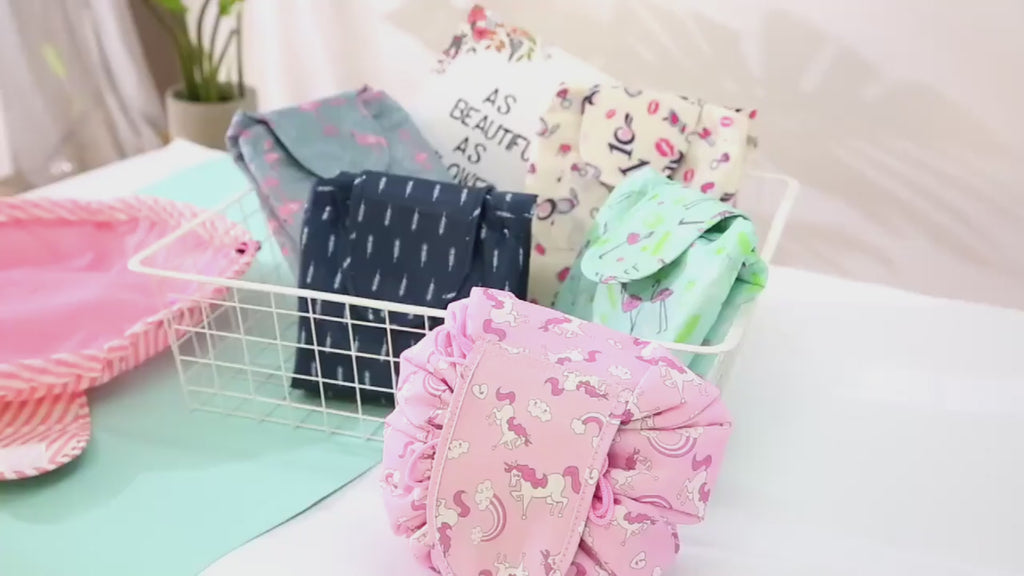 Bolsa de almacenamiento para cosméticos, bolsa de almacenamiento de viaje para cosméticos de gran capacidad, portátil y Simple